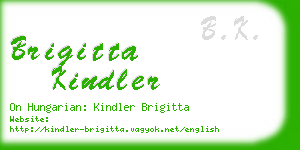 brigitta kindler business card